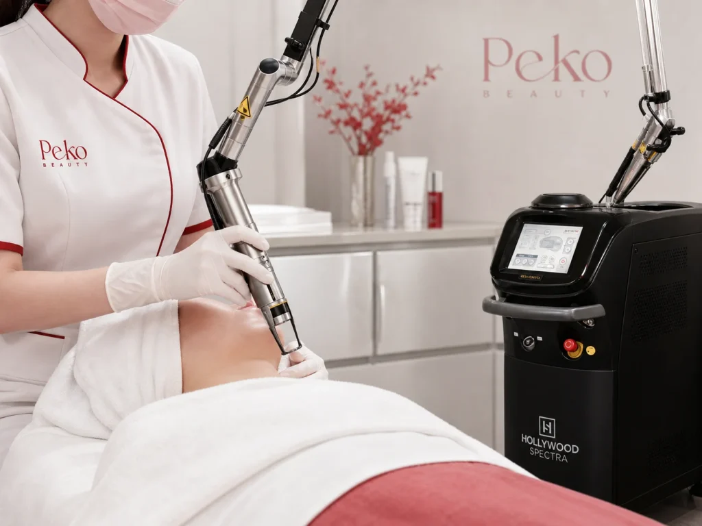 Peko Beauty Hollywood Spectra 激光暗瘡印療程過程 旺角朗豪坊醫美中心